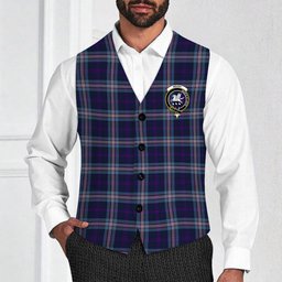 ScotsTee Shop Scottish Nevoy Crest Tartan Waistcoat Sleeveless Suit Vest