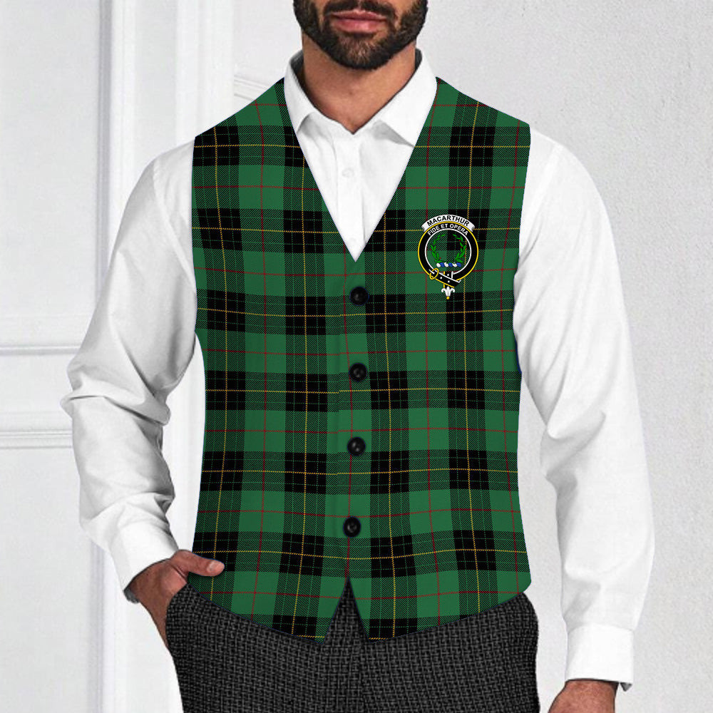 ScotsTee Shop Scottish MacArthur-Fox Hunting Ancient Crest Tartan Waistcoat Sleeveless Suit Vest