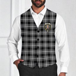 ScotsTee Shop Scottish Menzies 1938 Crest Tartan Waistcoat Sleeveless Suit Vest