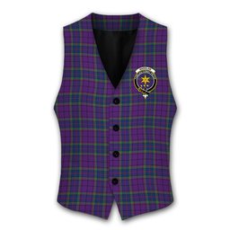 ScotsTee Shop Scottish Wardlaw Modern Crest Tartan Waistcoat Sleeveless Suit Vest