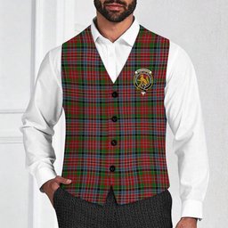 ScotsTee Shop Scottish MacPherson 5 Crest Tartan Waistcoat Sleeveless Suit Vest