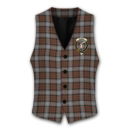 ScotsTee Shop Scottish MacRae Hunting Weathered Crest Tartan Waistcoat Sleeveless Suit Vest