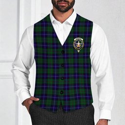 ScotsTee Shop Scottish Urquhart White Line Crest Tartan Waistcoat Sleeveless Suit Vest