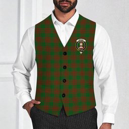 ScotsTee Shop Scottish Menzies Crest Tartan Waistcoat Sleeveless Suit Vest