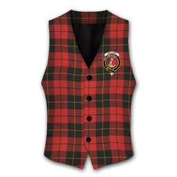 ScotsTee Shop Scottish Wallace Weathered Crest Tartan Waistcoat Sleeveless Suit Vest