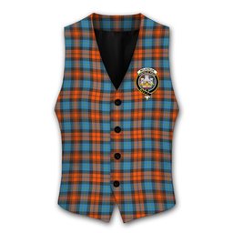 ScotsTee Shop Scottish McLachlan Ancient Crest Tartan Waistcoat Sleeveless Suit Vest