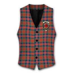 ScotsTee Shop Scottish MacDuff Ancient Crest Tartan Waistcoat Sleeveless Suit Vest
