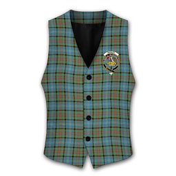 ScotsTee Shop Scottish Paisley District Crest Tartan Waistcoat Sleeveless Suit Vest