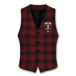 ScotsTee Shop Scottish Menzies Hunting Crest Tartan Waistcoat Sleeveless Suit Vest