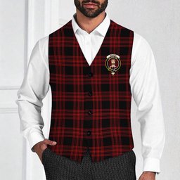 ScotsTee Shop Scottish Menzies Hunting Crest Tartan Waistcoat Sleeveless Suit Vest