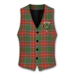 ScotsTee Shop Scottish Somerville Ancient Crest Tartan Waistcoat Sleeveless Suit Vest