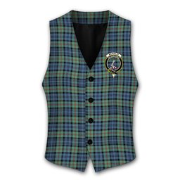 ScotsTee Shop Scottish McKinlay Ancient Crest Tartan Waistcoat Sleeveless Suit Vest