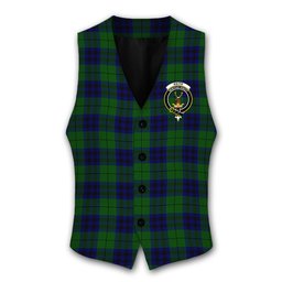 ScotsTee Shop Scottish Keith Modern Crest Tartan Waistcoat Sleeveless Suit Vest