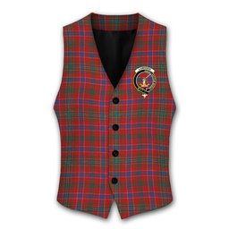 ScotsTee Shop Scottish Lumsden Waistcoat Modern Crest Tartan Waistcoat Sleeveless Suit Vest