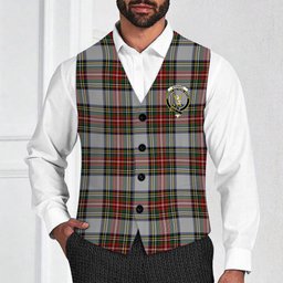 ScotsTee Shop Scottish Stewart Dress Crest Tartan Waistcoat Sleeveless Suit Vest