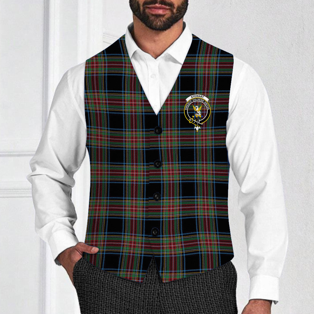 ScotsTee Shop Scottish Stewart Black Ancient Crest Tartan Waistcoat Sleeveless Suit Vest