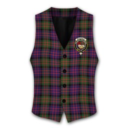 ScotsTee Shop Scottish McDonald Modern Crest Tartan Waistcoat Sleeveless Suit Vest