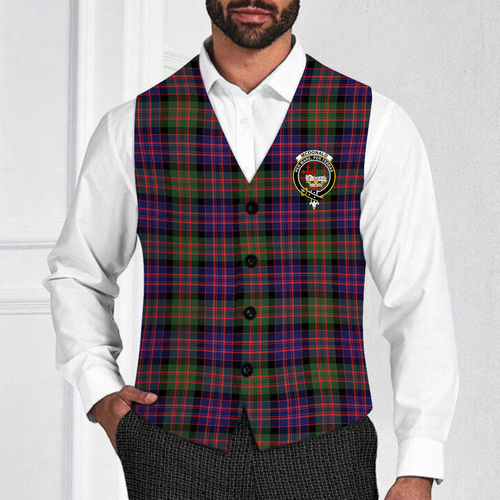 ScotsTee Shop Scottish McDonald Modern Crest Tartan Waistcoat Sleeveless Suit Vest
