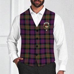 ScotsTee Shop Scottish McDonald Modern Crest Tartan Waistcoat Sleeveless Suit Vest