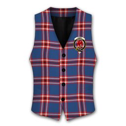ScotsTee Shop Scottish Laing of Archiestown Modern Crest Tartan Waistcoat Sleeveless Suit Vest