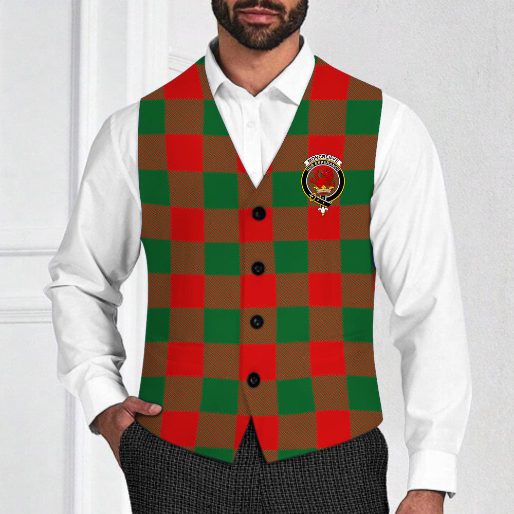 ScotsTee Shop Scottish Moncreiffe Modern Crest Tartan Waistcoat Sleeveless Suit Vest
