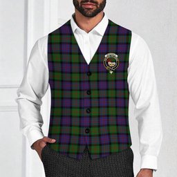 ScotsTee Shop Scottish McDonald Crest Tartan Waistcoat Sleeveless Suit Vest