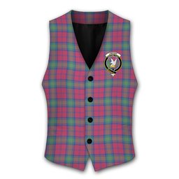 ScotsTee Shop Scottish Lindsay Ancient Crest Tartan Waistcoat Sleeveless Suit Vest