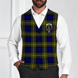 ScotsTee Shop Scottish Moore Crest Tartan Waistcoat Sleeveless Suit Vest