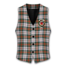 ScotsTee Shop Scottish MacDuff Dress Ancient SC Crest Tartan Waistcoat Sleeveless Suit Vest