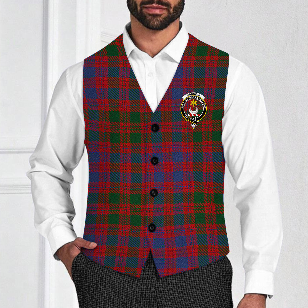 ScotsTee Shop Scottish MacColl Ancient Crest Tartan Waistcoat Sleeveless Suit Vest