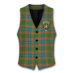 ScotsTee Shop Scottish Stephenson Old Ancient Crest Tartan Waistcoat Sleeveless Suit Vest