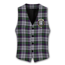 ScotsTee Shop Scottish Malcolm Dress Lochcarron 2005 Crest Tartan Waistcoat Sleeveless Suit Vest