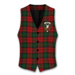 ScotsTee Shop Scottish Lindsay 2 Crest Tartan Waistcoat Sleeveless Suit Vest