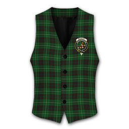ScotsTee Shop Scottish McAuley of Lewis Crest Tartan Waistcoat Sleeveless Suit Vest