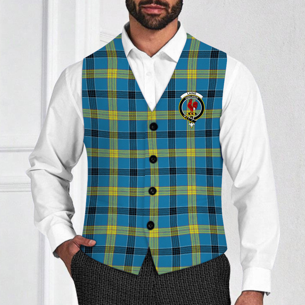 ScotsTee Shop Scottish Laing Modern Crest Tartan Waistcoat Sleeveless Suit Vest