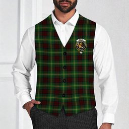 ScotsTee Shop Scottish Martin Crest Tartan Waistcoat Sleeveless Suit Vest