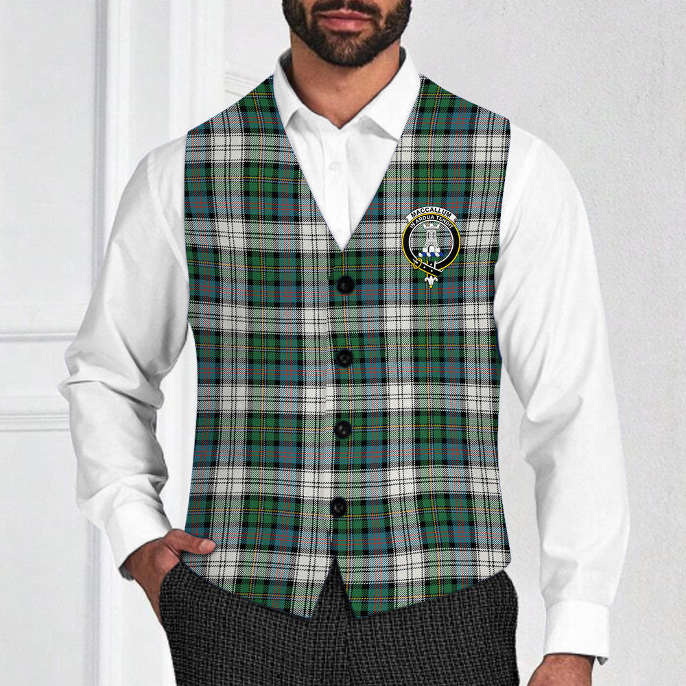 ScotsTee Shop Scottish MacCallum Dress Ancient Crest Tartan Waistcoat Sleeveless Suit Vest