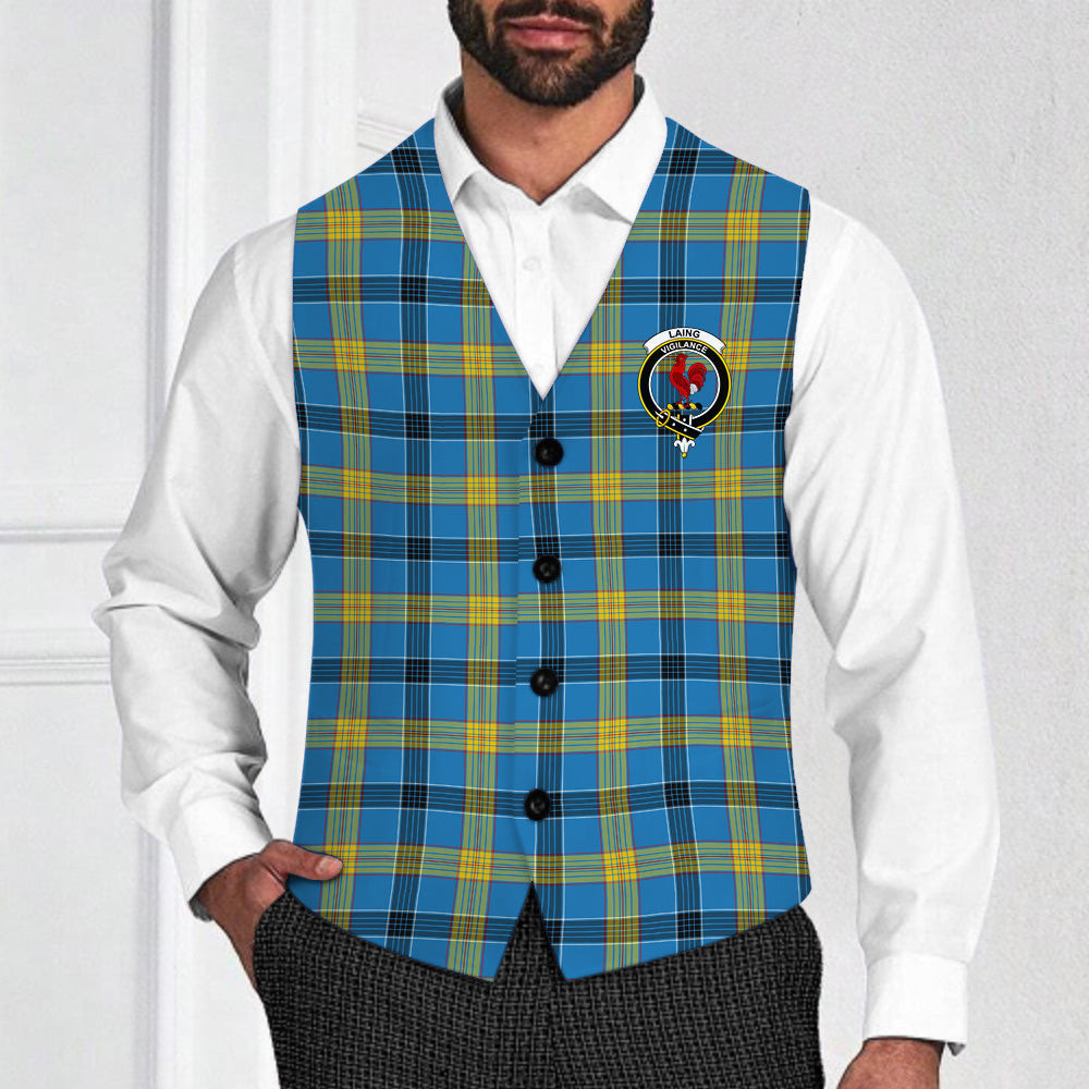 ScotsTee Shop Scottish Laing SC Crest Tartan Waistcoat Sleeveless Suit Vest