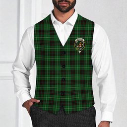 ScotsTee Shop Scottish MacAulay of Lewis Crest Tartan Waistcoat Sleeveless Suit Vest