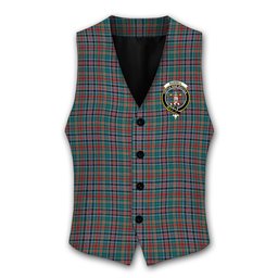 ScotsTee Shop Scottish Russell Old Modern Crest Tartan Waistcoat Sleeveless Suit Vest