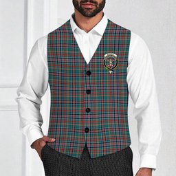 ScotsTee Shop Scottish Russell Old Modern Crest Tartan Waistcoat Sleeveless Suit Vest