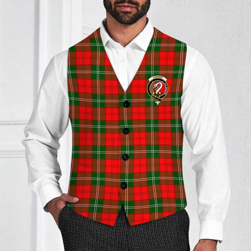 ScotsTee Shop Scottish Lennox Modern Crest Tartan Waistcoat Sleeveless Suit Vest
