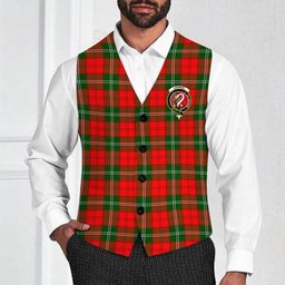 ScotsTee Shop Scottish Lennox Modern Crest Tartan Waistcoat Sleeveless Suit Vest