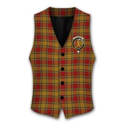 ScotsTee Shop Scottish Scrymgeour Crest Tartan Waistcoat Sleeveless Suit Vest