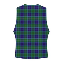 ScotsTee Shop Scottish Wallace Blue Crest Tartan Waistcoat Sleeveless Suit Vest