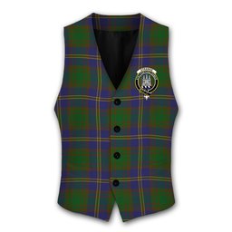 ScotsTee Shop Scottish Strange of Balkaskie Crest Tartan Waistcoat Sleeveless Suit Vest