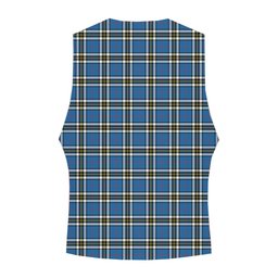 ScotsTee Shop Scottish Thomson Blue Crest Tartan Waistcoat Sleeveless Suit Vest