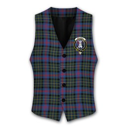 ScotsTee Shop Scottish Malcolm of Berwick Modern Crest Tartan Waistcoat Sleeveless Suit Vest