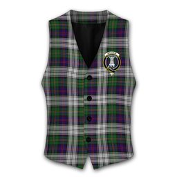 ScotsTee Shop Scottish Malcolm Dress Crest Tartan Waistcoat Sleeveless Suit Vest