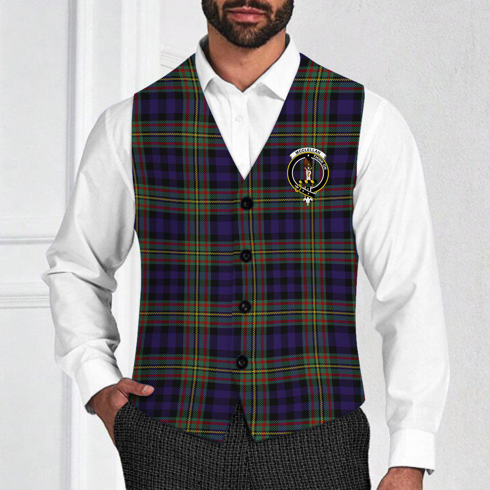 ScotsTee Shop Scottish McClellan Crest Tartan Waistcoat Sleeveless Suit Vest